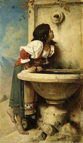 Jeune romaine à la fontaine