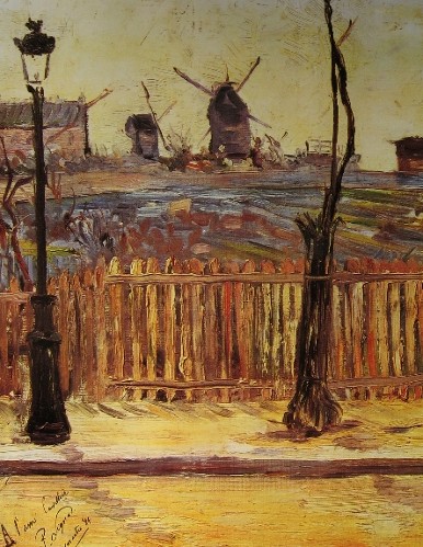 Paul SIGNAC-Les moulins de Montmartre-light
